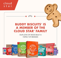 BUDDY BISCUITS Box of Crunchy Dog Treats Made with Assorted Flavors of Roasted Chicken, Grilled Beef, and Sharp Cheddar