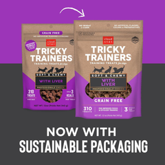 Cloud Star Tricky Trainers Soft & Chewy Dog Training Treats, Liver Flavor, Grain-Free Low Calorie Behavior Aid with 310 treats