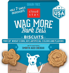 Cloud Star Wag More Bark Less Crunchy Grain Free Dog Treats, Cheddar Cheese