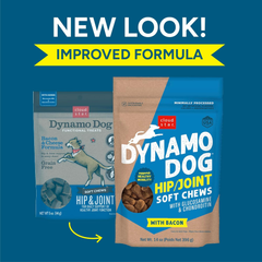 Cloud Star Dynamo Dog Soft Chews Hip & Joint Grain Free Dog Treats, Bacon & Cheese