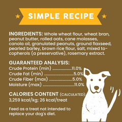 Cloud Star Wag More Bark Less Oats & Grains Crunchy Dog Treats, Peanut Butter