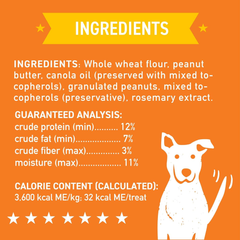Cloud Star Wag More Bark Less Oats & Grains Crunchy Dog Treats, Peanut Butter