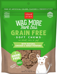Cloud Star Wag More Bark Less Soft Chews Grain Free Dog Treats, Chicken & Sweet Potato