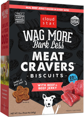 Cloud Star Wag More Bark Less Meat Cravers Crunchy Dog Treats, Beef
