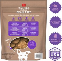 Cloud Star Wag More Bark Less - Dog Treats - Crunchy Biscuits - Grain Free Assorted Flavors