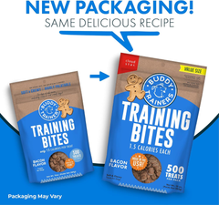 Buddy Biscuits Trainers Pouch of Training Bites Soft & Chewy Dog Treats Made with Bacon Flavor