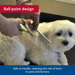 Coastal Pet Safari Dog Safety Scissors for Trimming Hair Around Eyes, Ears & Paws of All Dog Breeds