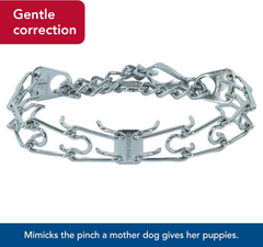 Herm Sprenger - Ultra-Plus Prong Dog Training Collar with Latch - Chrome - 3.0 mm x 18" Neck Size