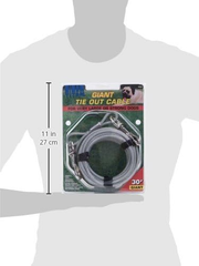 Coastal Pet Titan Giant Cable Dog Tie Out - Heavy-Duty Dog Tie Out Cable - Cable Tie Out for Dogs up to 150 lbs - Rust-Resistant Pet Tie Out Cable - Quality Dog Supplies