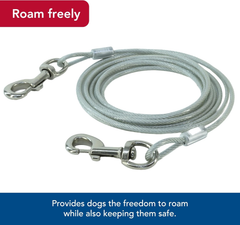 Coastal Pet Titan Giant Cable Dog Tie Out - Heavy-Duty Dog Tie Out Cable - Cable Tie Out for Dogs up to 150 lbs - Rust-Resistant Pet Tie Out Cable - Quality Dog Supplies