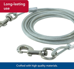Coastal Pet Titan Giant Cable Dog Tie Out - Heavy-Duty Dog Tie Out Cable - Cable Tie Out for Dogs up to 150 lbs - Rust-Resistant Pet Tie Out Cable - Quality Dog Supplies