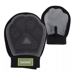 Coastal Pet Safari Grooming Mitt, Black & Gray