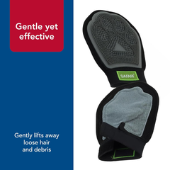 Coastal Pet Safari Grooming Mitt, Black & Gray