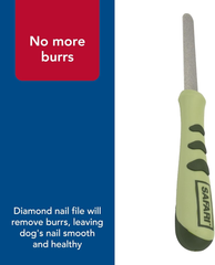 Coastal Pet Safari Dog Diamond Nail File - Diamond Finish for Smooth Nails - Removes Burs from Outdoor & Indoor Dogs