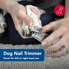 Coastal Pet - Safari Guillotine Dog Nail Trimmer - Double-Bladed Guillotine Style Dog Nail Trimmers - Owner-Friendly Vinyl Grip - for Small to Medium Dogs
