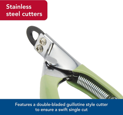 Coastal Pet - Safari Guillotine Dog Nail Trimmer - Double-Bladed Guillotine Style Dog Nail Trimmers - Owner-Friendly Vinyl Grip - for Small to Medium Dogs