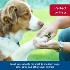 Coastal Pet - Safari Guillotine Dog Nail Trimmer - Double-Bladed Guillotine Style Dog Nail Trimmers - Owner-Friendly Vinyl Grip - for Small to Medium Dogs