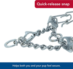 Herm Sprenger - Ultra-Plus Prong Dog Training Collar with Latch - Chrome - 3.8mm x 22" Neck Size