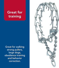Herm Sprenger - Ultra-Plus Prong Dog Training Collar with Latch - Chrome - 3.8mm x 22" Neck Size