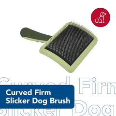 Coastal Pet Safari Curved Firm Slicker Brush - For Dog Grooming and Detangling All Hair Types