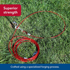 Coastal Pet Titan Heavy Cable Dog Tie Out - Heavy-Duty Dog Tie Out Cable - Cable Tie Out for Dogs up to 80 lbs - Rust-Resistant Pet Tie Out Cable - Quality Dog Supplies