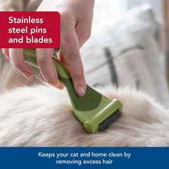 Safari Grooming Shed Magic Deshedder for Cats, Pet Supplies for Cats, Cat Grooming, Cat Accessories, Cat Supplies, Cat Brushes for Shedding