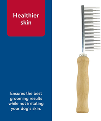 Coastal Pet Safari Dog Shedding Combs - Dog Shedding Brush for Dogs with Short and Long Hair - Different Sized Teeth for Undercoat Rake