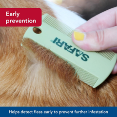 Coastal Pet Safari Double-Sided Grooming Comb - One Size Short Hair Dog Grooming Kit for Flea Prevention and Detection