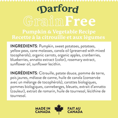 Grain Free Pumpkin with Mixed Vegetables Dog Treats
