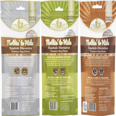 Fieldcrest Farms Nothing to Hide Natural Rawhide Alternative Rolls for Dogs - 3 Pack Bundle (Chicken, Beef, Peanut Butter) Premium Grade Easily Digestible Chews - Great for Dental Health
