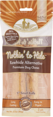 Fieldcrest Farms Nothing to Hide Natural Rawhide Alternative 5'' Rolls for Dogs - 3 Pack (6 Chews) Premium Grade Easily Digestible Chews (Peanut Butter)