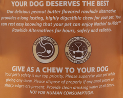 Fieldcrest Farms Nothing to Hide Natural Rawhide Alternative 5'' Rolls for Dogs - 3 Pack (6 Chews) Premium Grade Easily Digestible Chews (Peanut Butter)