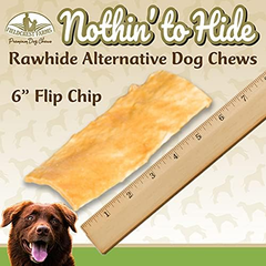 Fieldcrest Farms Nothin to Hide Flip Chips Chews for Dogs - All Natural Rawhide Alternative Treats for Dogs, Chicken, Beef or Peanut Butter Flavor Snack for All Breed Dogs