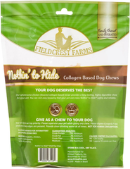 Fieldcrest Farms Nothin to Hide Flip Chips Chews for Dogs - All Natural Rawhide Alternative Treats for Dogs, Chicken, Beef or Peanut Butter Flavor Snack for All Breed Dogs (Chicken)