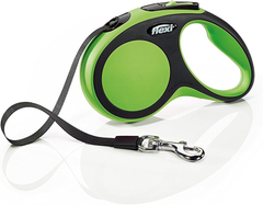 FLEXI New Comfort Retractable Dog Leash (Tape), 16 ft, Green