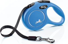 FLEXI New Classic Tape Extra Small Retractable Dog Leash for Small Dogs Upto 26 lbs. – 10 ft., Blue | Tangle Free Pet Walking Leash with One-Handed Brake, Pause, Lock|German Quality Product