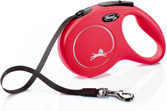 FLEXI New Classic Tape Retractable Dog Leash for Medium-Sized Dogs Upto 55 lbs. – 16 ft., Red | Tangle Free Pet Walking Leash with One-Handed Brake, Pause, Lock|German Quality Product