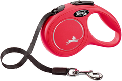 FLEXI New Classic Tape Retractable Dog Leash for Small Dogs Upto 26 lbs. – 10 ft., Red | Tangle Free Pet Walking Leash with One-Handed Brake, Pause, Lock|German Quality Product