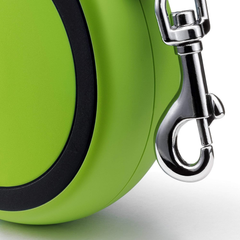FLEXI New Comfort Retractable Dog Leash (Tape), 16 ft, Green