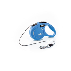FLEXI New Classic Tape Retractable Dog Leash for Large Dogs Upto 110 lbs. – 16 ft., Blue | Tangle Free Pet Walking Leash with One-Handed Brake, Pause, Lock|German Quality Product