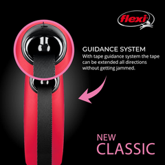 Flexi New Classic Tape Retractable Leash, Red