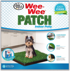 Four Paws Wee-Wee Premium Patch Indoor and Outdoor Pet Potty for Dogs l Dog Potty Training l Artificial Grass l Wee-Wee Patch