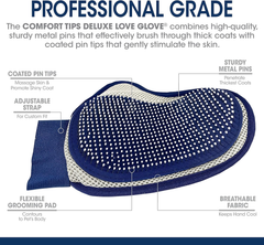 Four Paws Magic Coat Professional Series Comfort Tips Deluxe Dog Grooming Glove