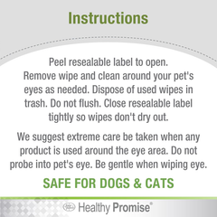 Four Paws Healthy Promise Grooming Pet Eye Cleaning Wipes for Dogs & Cats