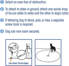 10ft Cable Tieout 1750lb - Silver