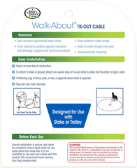 Four Paws Heavy Weight Tie Out Cable Silver