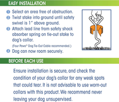 Four Paws Walk About Dog Spiral Tie Out Stake