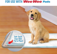 Four Paws Wee-Wee Silicone Pee Pad Holder for Dogs & Puppies, Washable Dog Housebreaking Potty Training Floor Protection