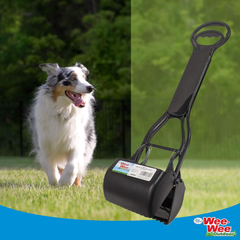 Four Paws Allen's Spring Action Dog Scooper For Grass Standard Black