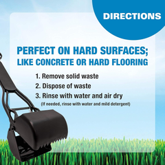 Four Paws Allen's Spring Action Dog Scooper For Grass Standard Black